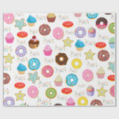 Donut und Cupcakes Geschenkpapier (Flach)