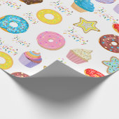 Donut und Cupcakes Geschenkpapier (Ecke)