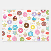 Donut und Cupcakes Geschenkpapier Set (Vorderseite 3)