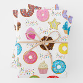 Donut und Cupcakes Geschenkpapier Set (Beispiel)
