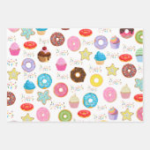 Donut und Cupcakes Geschenkpapier Set (Vorderseite)