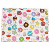 Donut und Cupcakes Große Geschenktüte (Rückseite)