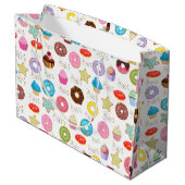 Donut und Cupcakes Große Geschenktüte (Rückseite Schrägansicht)