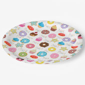 Donut und Cupcakes Pappteller (Schrägansicht)