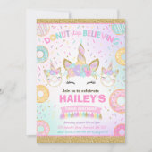 Donut und Einhorn Einladung Donut aufhören zu glau (Vorderseite)