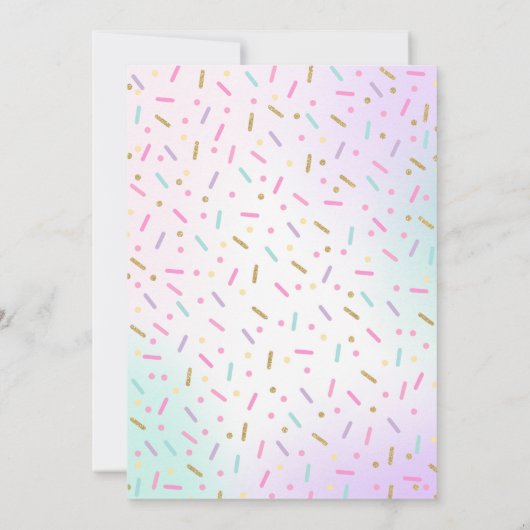 Donut und Einhorn Einladung Donut aufhören zu glau (Rückseite)