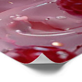 Donut und frische Himbeeren Poster (Ecke)