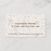 Donut und Kaffee-Cup-Cartoon Visitenkarte (Rückseite)