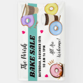 Donut und Kaffee-Kuchen Verkauf Banner (Vertikal)
