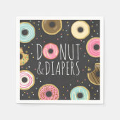 Donut und Windeln Papier Napkin Baby Sprinkle Serviette (Vorderseite)