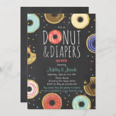 Donut und Windeln Sprinkle Einladung Coed Dusche (Vorne/Hinten)