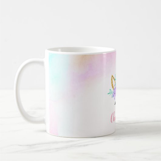 Donut & Unicorn Personalisiert Kaffeetasse (Links)