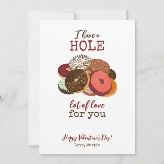 Donut Valentine Feiertagskarte (Vorderseite)