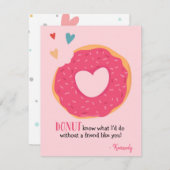 Donut Valentine Ferienkarte Feiertagskarte (Vorne/Hinten)