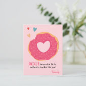 Donut Valentine Holiday Teacher Card Feiertagskarte (Stehend Vorderseite)