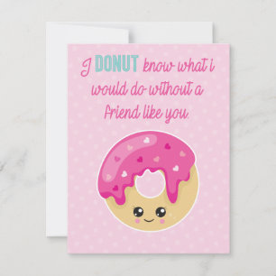 Donut Valentine's Day Card Klassenkarte Feiertagskarte