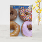 Donut Vatertag Spaß Karte (Gelbe Blume)