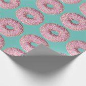 Donut Veganes Muster für Vegetarian Sweet Tooth Geschenkpapier (Ecke)