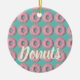 Donut Veganes Muster für Vegetarian Sweet Tooth Keramik Ornament