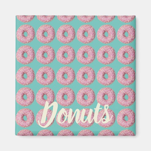 Donut Veganes Muster für Vegetarian Sweet Tooth Magnet (Vorne)