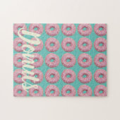 Donut Veganes Muster für Vegetarian Sweet Tooth Puzzle (Horizontal)