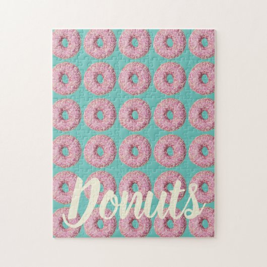 Donut Veganes Muster für Vegetarian Sweet Tooth Puzzle (Vertikal)