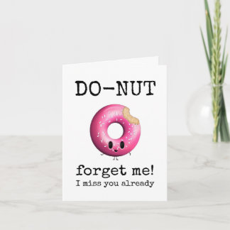 Donut vergiss mich nicht, vermisse dich schon jetz karte