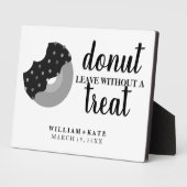 Donut Verlassen ohne Leckerei Gastgeschenk Hochzei Fotoplatte (Seite)