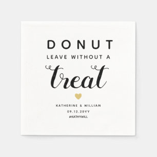 Donut Verlasst ohne Leckerei Moderne Hochzeit Serviette