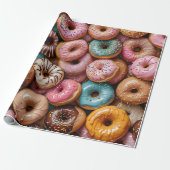 Donut-Verpackungspapier Geschenkpapier (Ungerollt)
