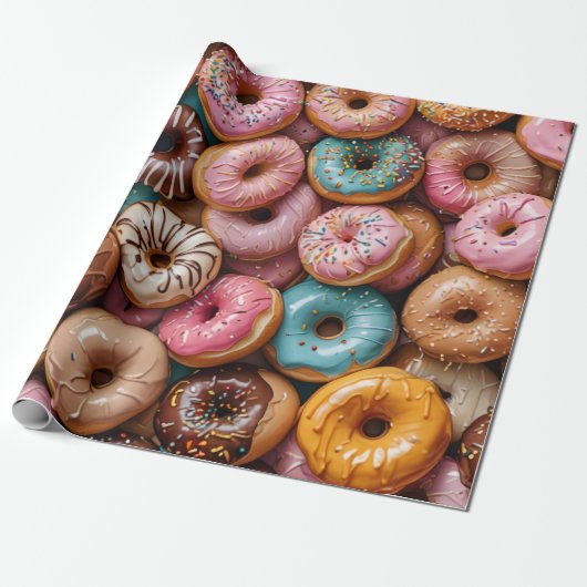 Donut-Verpackungspapier Geschenkpapier (Ungerollt)