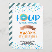 Donut VIURever Swey Boy Party Einladung (Vorne/Hinten)