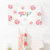 Donut wachsen auf Birthday Wasserfarbe Regenbogens Banner (Insitu)