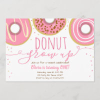 Donut wachsen auf Party Girl Pink Geburtstag