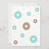 Donut wächst auf 1. Geburtstag Einladung Boy Donut (Rückseite)