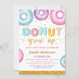Donut wächst bis zum 1. Geburtstag Einladung