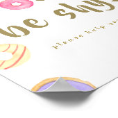 Donut-Wand/Bar-Party-Zeichen Poster (Ecke)