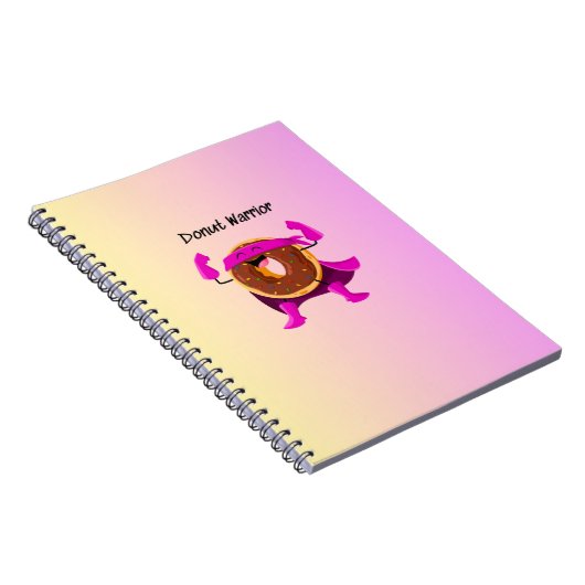 Donut Warrior-Notebook Notizblock (Rechte Seite)
