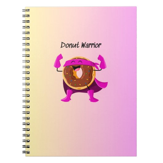 Donut Warrior Notizbuch Notizblock (Vorderseite)