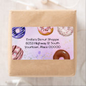 Donut Watercolor-Adressetikett (Insitu)