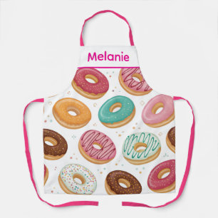 Donut Watercolor Sweet geschmackvoll Girly Pattern Schürze