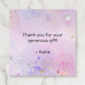 Donut Watercolor Vielen Dank Geschenkanhänger (Rückseite)