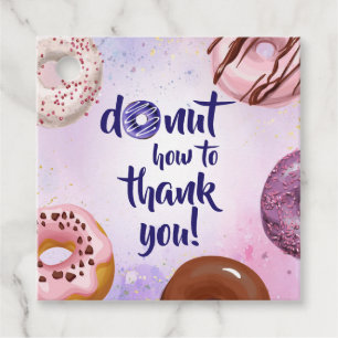 Donut Watercolor Vielen Dank Geschenkanhänger