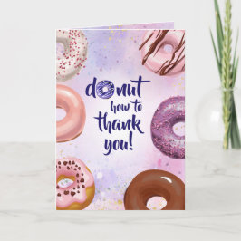 Donut Watercolor Vielen Dank Karte