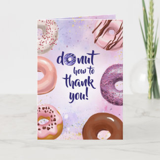 Donut Watercolor Vielen Dank Karte