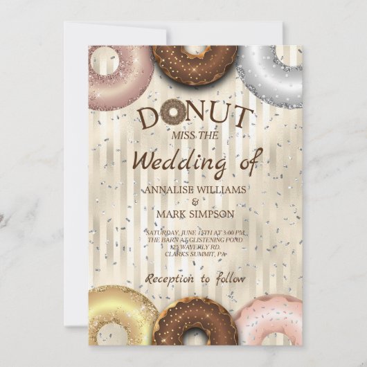 DONUT-WEDD-INVITATION EINLADUNG (Vorderseite)