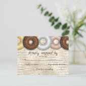 Donut Wedding RSVP Karte (Stehend Vorderseite)