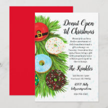Donut-Weihnachtsgeschenk-Tauschparty-Einladung