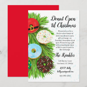 Donut-Weihnachtsgeschenketausch-Party-Einladung Einladung