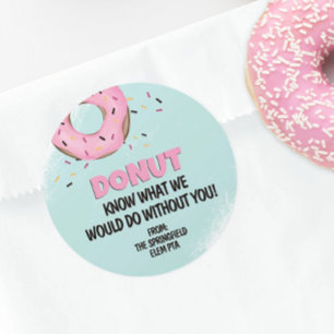 Donut Weiß nicht, was ich ohne dich tun würde Donu Runder Aufkleber